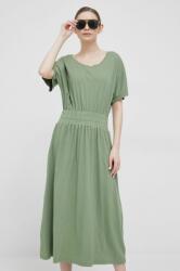 DEHA rochie din bumbac culoarea verde, maxi, evazati PPYX-SUD2CP_97X