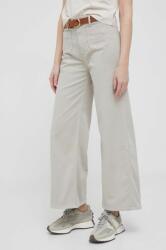 Pepe Jeans pantaloni femei, culoarea gri, lat, high waist PPYX-SJD0A0_90X
