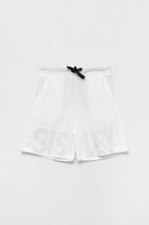 Sisley pantaloni scurți din bumbac pentru copii culoarea alb, talie reglabila PPYX-SZB05C_00X