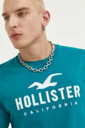 Hollister Co Hollister Co. tricou din bumbac culoarea verde, cu imprimeu PPYX-TSM2GO_67X