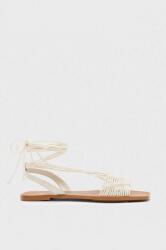AllSaints sandale de piele femei, culoarea alb, Donna PPYX-OBD4AK_00X