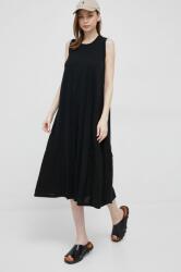 DEHA rochie culoarea negru, midi, oversize PPYX-SUD2D3_99X