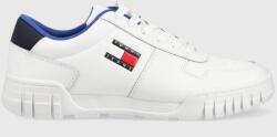 Tommy Jeans sneakers din piele Retro Leather Cupsole Tjm Ess culoarea alb 9BYY-OBM0D8_00X