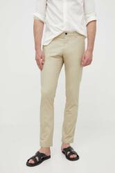 Sisley pantaloni barbati, culoarea bej, cu fason chinos PPYX-SJM0AW_08X