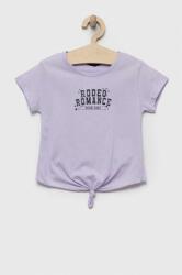 Sisley tricou de bumbac pentru copii culoarea violet PPYX-TSG09S_04X
