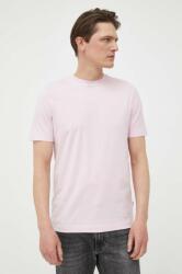 BOSS tricou din bumbac barbati, culoarea roz, neted, 50468347 PPYY-TSM28U_03X (50468347)