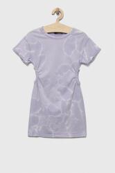 Sisley rochie din bumbac pentru copii culoarea violet, mini, mulata PPYX-SUG08M_04X