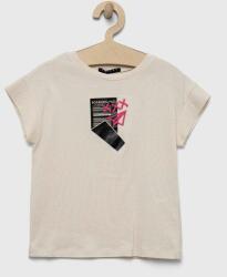 Sisley tricou de bumbac pentru copii culoarea bej PPYX-TSG09L_08X