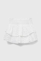 Abercrombie & Fitch fusta din bumbac pentru copii culoarea alb, mini, evazati PPYX-SDG03S_00X