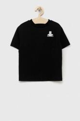 GAP tricou de bumbac pentru copii culoarea negru, cu imprimeu PPYX-TSB0M0_99X