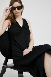 DEHA rochie din bumbac culoarea negru, midi, evazati PPYX-SUD2E1_99X