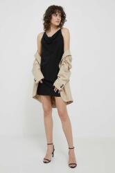 Sisley rochie culoarea negru, mini, drept PPYX-SUD1B0_99X