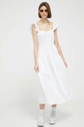 Abercrombie & Fitch rochie culoarea alb, mini, evazati PPYX-SUD2OZ_00X