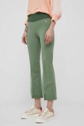 Deha pantaloni femei, culoarea verde PPYX-SPD10S_97X