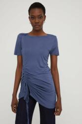 Answear Lab tricou femei, culoarea albastru marin BBYX-TSD025_59X