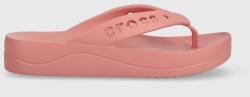 Crocs slapi Baya Platform Flip femei, culoarea roz, cu platforma, 208395 PPYX-KLD0SH_30X