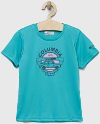 Columbia tricou copii Mirror Creek Short Sleeve Graphic Shirt culoarea turcoaz PPYX-TSG0G3_66X