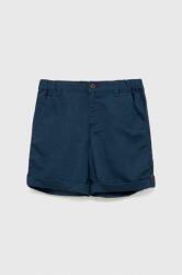 United Colors of Benetton pantaloni scurți de in pentru copii culoarea albastru marin, neted PPYX-SZG03R_59X