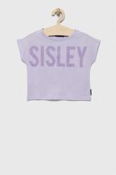 Sisley tricou de bumbac pentru copii culoarea violet PPYX-TSG09R_04X