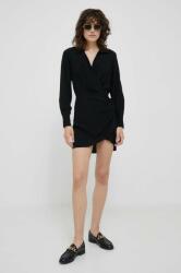 Sisley rochie culoarea negru, mini, drept PPYX-SUD1AO_99X