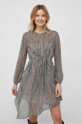 Sisley rochie culoarea gri, mini, evazati PPYX-SUD1A0_90X