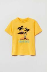 OVS tricou de bumbac pentru copii culoarea galben, cu imprimeu PPYX-TSK03M_11X