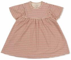 Konges Sløjd rochie din bumbac pentru copii culoarea rosu, mini, evazati PPYX-SUG0I5_33X