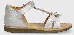Shoo Pom sandale din piele intoarsa pentru copii culoarea argintiu PPYX-OBG1E6_SLV