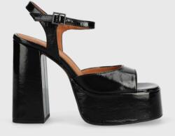 Jonak sandale de piele BASILE CUIR BRILLANT culoarea negru, 3400110 PPYX-OBD4BZ_99X
