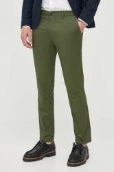 Sisley pantaloni barbati, culoarea verde, drept PPYX-SJM0AU_78X