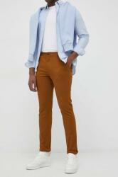 Sisley pantaloni barbati, culoarea maro, mulata PPYX-SJM0A4_88X