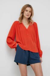 Benetton bluza femei, culoarea portocaliu, neted PPYX-KDD0D2_22X