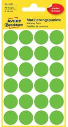 Avery Etikett címke, O18mm, visszaszedhető, 24 címke/ív, 4 ív/doboz, Avery fű zöld (3597) - nyomtassingyen
