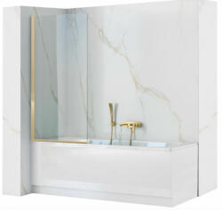Rea Elegant fix kádparaván 70x140 cm átlátszó üveggel és arany profilszínnel REA-W5600 (REA-W5600)