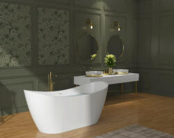 Rea Kerrano akril szabadon álló fürdőkád 170x73 cm, Click-Clack dugóval és szifonnal, fehér REA-W2003 (REA-W2003)