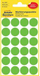 Avery Etikett címke, O18mm, visszaszedhető, 24 címke/ív, 4 ív/doboz, Avery fű zöld (3597) - tonerpiac