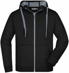 Daiber Hanorac de bărbați din două culori JN355 - Neagră / gri închis | XL (JN355-100038)