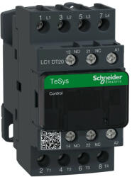 Schneider Electric, TeSys D, LC1DT20F7, Mágneskapcsoló, 20A (400V, AC1), 4 pólus, 4 Záró főérintkező, 110V AC 50/60 Hz vezerlés, csavaros csatlakozás, TeSys D (Schneider LC1DT20F7) (LC1DT20F7)