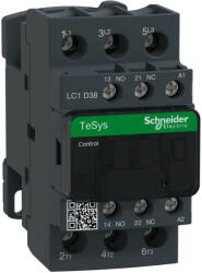 Schneider Electric, TeSys D, LC1D38U7, Mágneskapcsoló, 18, 5kW/38A (400V, AC3), 240V AC 50/60 Hz vezerlés, 1Z+1Ny, csavaros csatlakozás, TeSys D (Schneider LC1D38U7) (LC1D38U7)