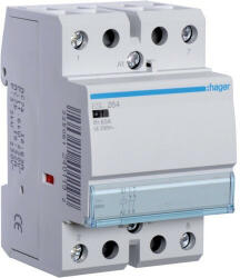 Hager ESL264, Moduláris kontaktor 63A, 2 Nyitó érintkező, 12V AC 50 Hz (Hager ESL264) (ESL264)