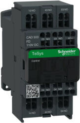  Schneider Electric CAD503FD, Segédkontaktor 10A, 110V DC vezerlés, 5 Záró érintkező, rugós csatlakozás (Segédkapcsoló CAD503FD) (CAD503FD)