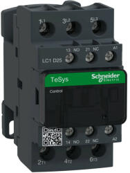 Schneider Electric, TeSys D, LC1D25M7, Mágneskapcsoló, 11kW/25A (400V, AC3), 220V AC 50/60 Hz vezerlés, 1Z+1Ny, csavaros csatlakozás, TeSys D (Schneider LC1D25M7) (LC1D25M7)