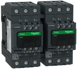 Schneider Electric, Forgásirányváltó magneskapcsoló, 18, 5kW/40A (400V, AC3), 120V AC 50/60 Hz vezerlés, 1Z+1Ny, csavaros csatlakozás, TeSys D Everlink Everlink (Schneider LC2D40AG7) (LC2D40AG7)