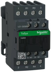  Schneider Electric, TeSys D, LC1D258B7, Mágneskapcsoló, 40A (400V, AC1), 4 pólus, 2 Záró + 2 Nyitó főérintkező, 24V AC 50/60 Hz vezerlés, csavaros csatlakozás, TeSys D (Schneider LC1D258B7) (LC1D258B7
