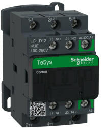  Schneider LC1D12KUE, Tesys D Green mágneskapcsoló, 5.5kW/12A (400V, AC3), 120. . 250V AC/DC vezerlés, 1Z+1Ny, csavaros csatlakozás (LC1D12KUE)
