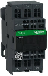 Schneider Electric, TeSys D, LC1D093M7, Mágneskapcsoló, 4kW/9A (400V, AC3), 220V AC 50/60 Hz vezerlés, 1Z+1Ny, rugós csatlakozás, TeSys D (Schneider LC1D093M7) (LC1D093M7)