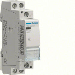  Hager Csendes moduláris kontaktor 25A, 2 Záró érintkező, 230V AC 50 Hz (Hager ESC225S) (ESC225S)