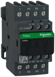 Schneider Electric, TeSys D, LC1D188E7, Mágneskapcsoló, 32A (400V, AC1), 4 pólus, 2 Záró + 2 Nyitó főérintkező, 48V AC 50/60 Hz vezerlés, csavaros csatlakozás, TeSys D (Schneider LC1D188E7) (LC1D188E7