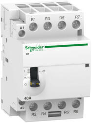  Schneider Electric, Moduláris kontaktor 63A, kézi kapcsolással, 4 Záró érintkező, 220-240V AC 50 Hz (Schneider A9C21864) (A9C21864)