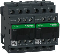  Schneider Electric, Forgásirányváltó magneskapcsoló, 11kW/25A (400V, AC3), 42V AC 50/60 Hz vezerlés, 1Z+1Ny, csavaros csatlakozás, TeSys D (Schneider LC2D25D7) (LC2D25D7)